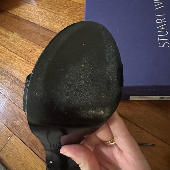 Stuart Weitzman Black High-Heeled Sandals - Picture 5 of 6